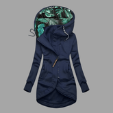 Women's Winter Jacket with Protective Outer Layer | Stefanie in Navy - Juana Fashion