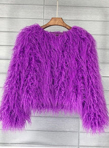 Women's Short Faux Fur Coat | Mia in White - Juana Fashion