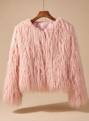 Women's Short Faux Fur Coat | Mia in White - Juana Fashion