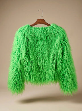 Women's Short Faux Fur Coat | Mia in Bright Pink - Juana Fashion