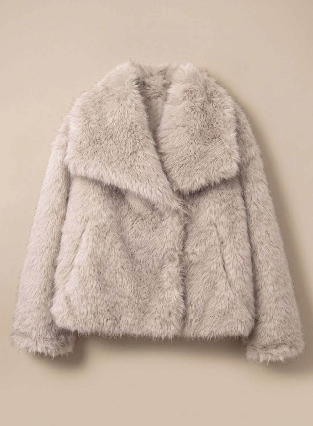 Women's Short Fluffy Faux Fur Coat | Marie in Black - Juana Fashion