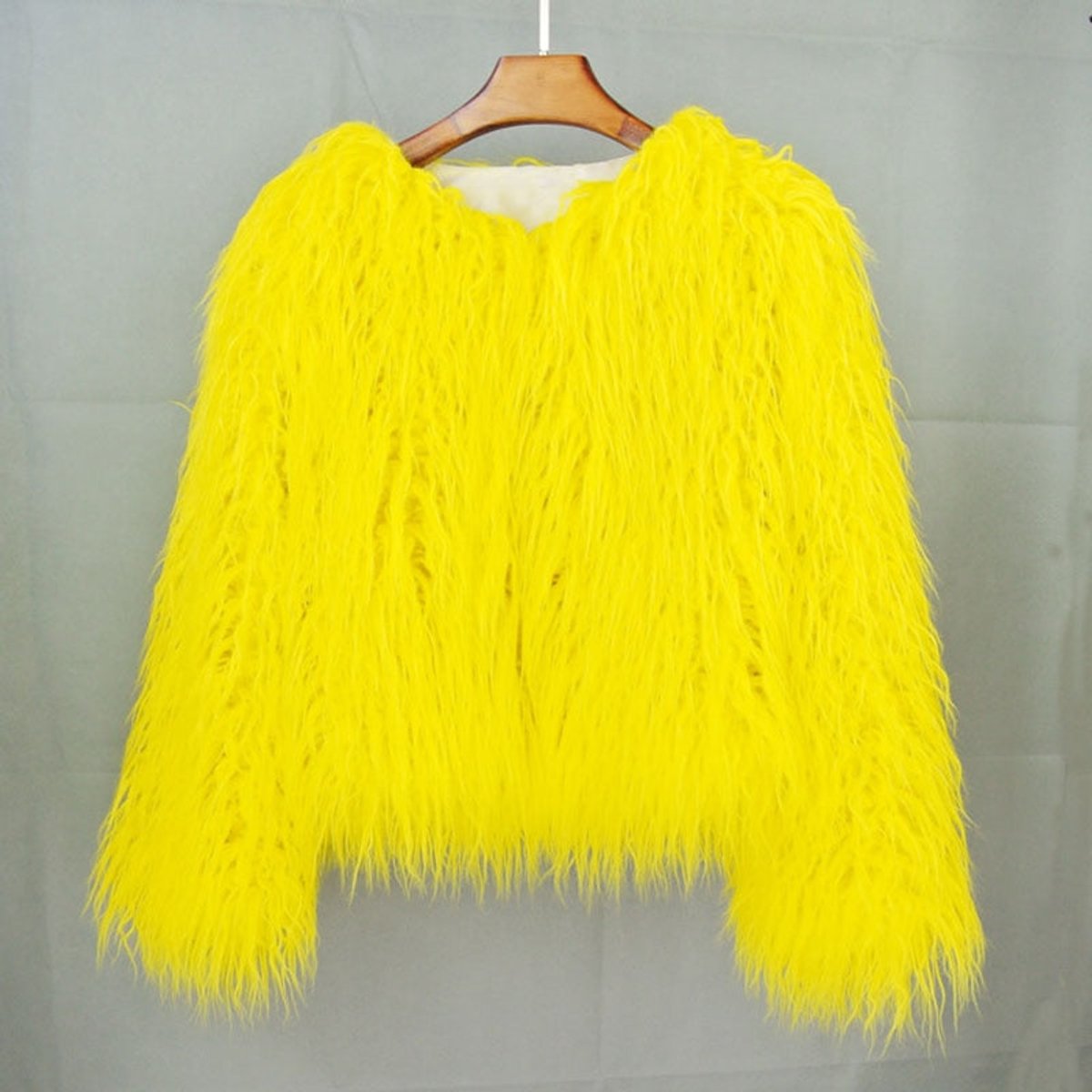 Women's Long-Pile Faux Fur Coat | Marlene in Bright Pink - Juana Fashion
