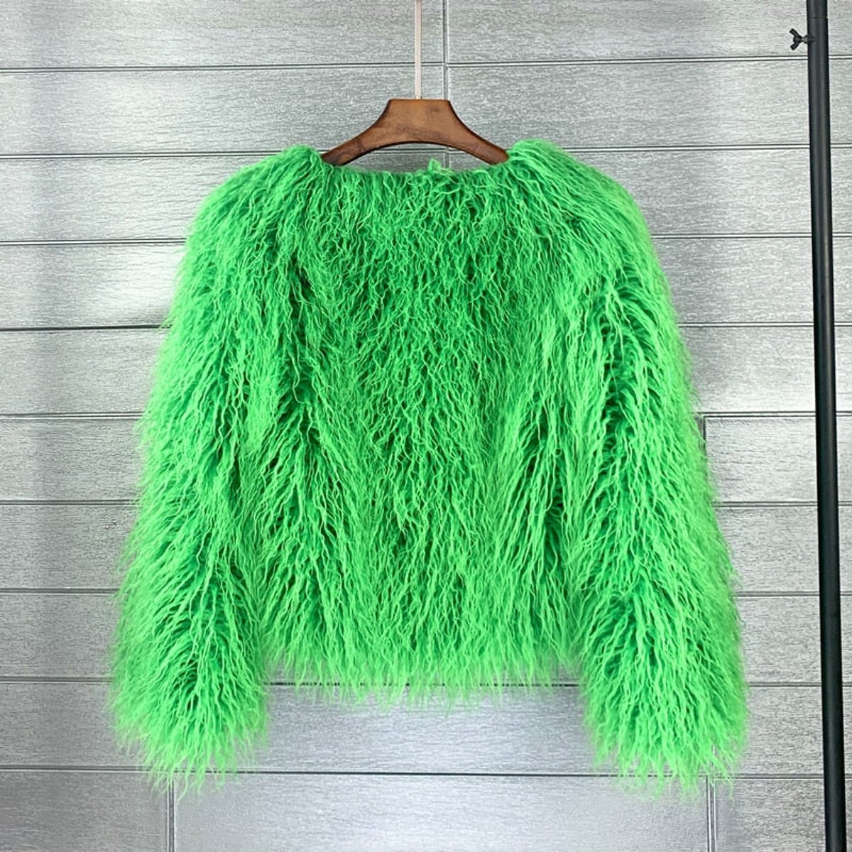 Women's Long-Pile Faux Fur Coat | Marlene in Bright Pink - Juana Fashion
