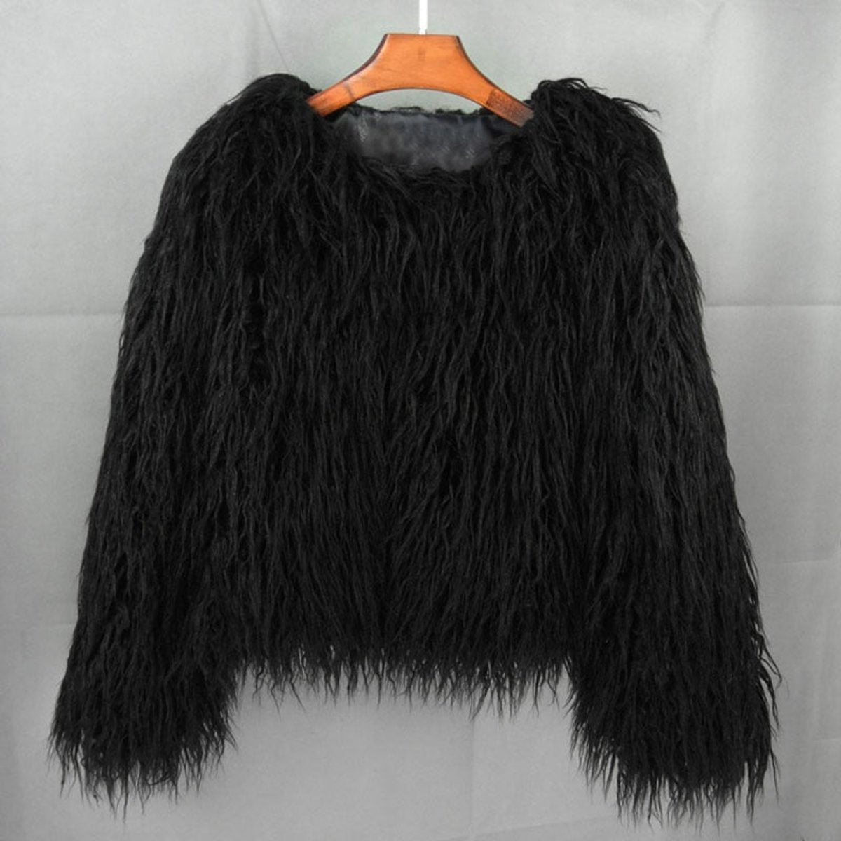 Women's Long-Pile Faux Fur Coat | Marlene in White - Juana Fashion