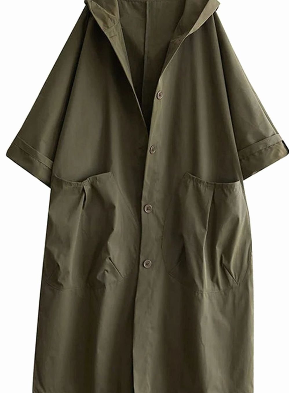 Women's Oversized Water-Repellent Hooded Trench Coat | Clara in Beige - Juana Fashion