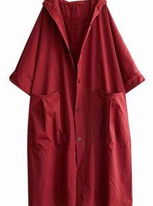 Women's Oversized Water-Repellent Hooded Trench Coat | Clara in Beige - Juana Fashion