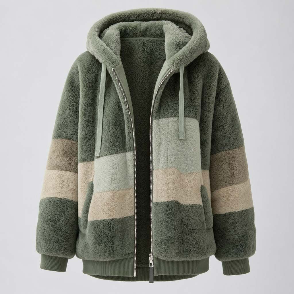 Women's Oversized Fleece Jacket | Larkhill in Caramel - Juana Fashion