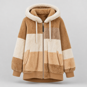 Women's Oversized Fleece Jacket | Larkhill in Caramel - Juana Fashion