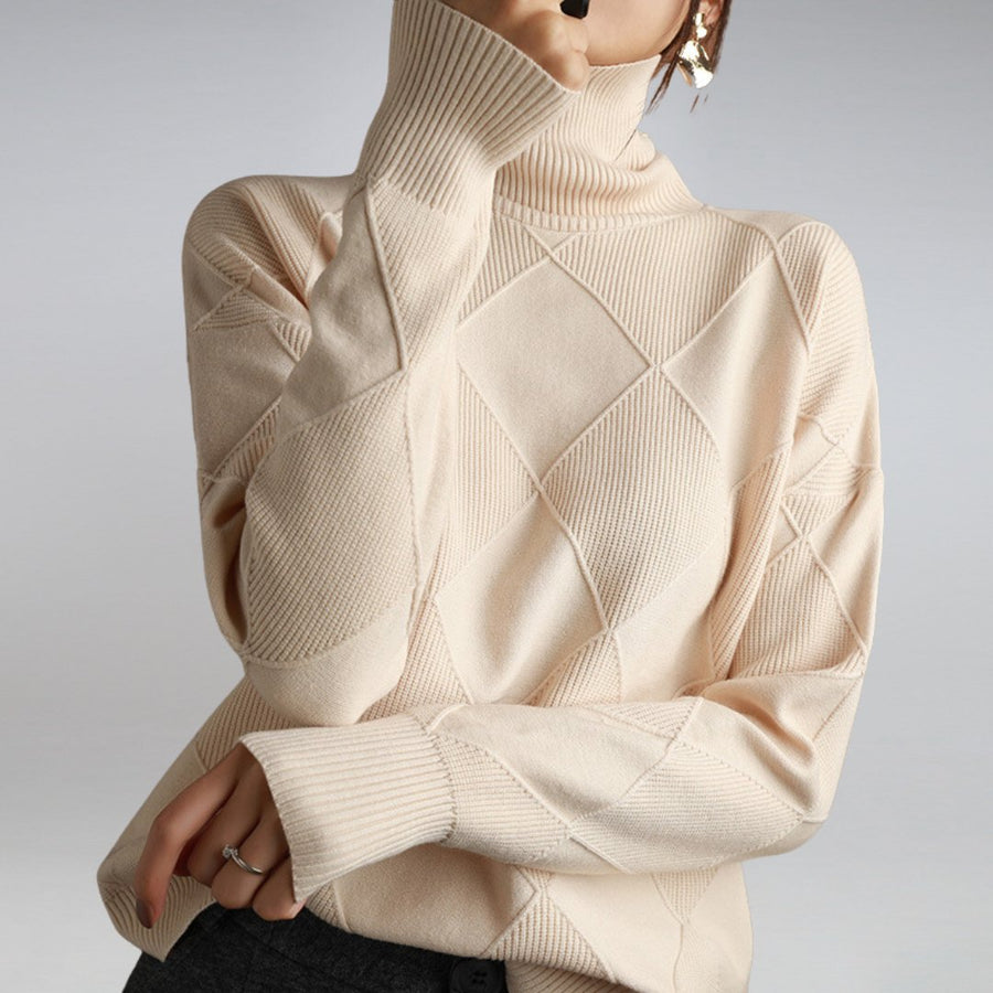 Women's Cashmere Turtleneck Sweater — View 2