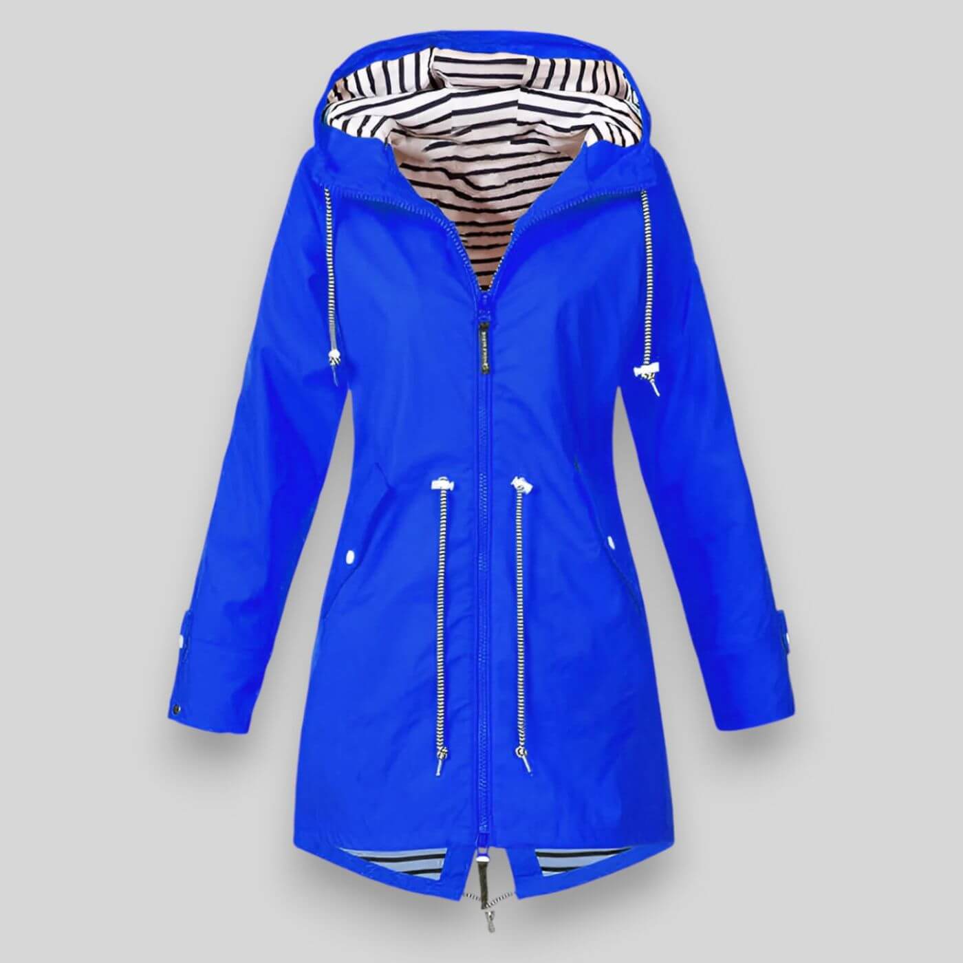 Women's Hooded Zip-Up Winter Jacket | Lena in Dark Blue - Juana Fashion