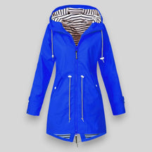 Women's Hooded Zip-Up Winter Jacket | Lena in Dark Blue - Juana Fashion