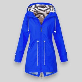 Women's Hooded Zip-Up Winter Jacket | Lena in Dark Blue - Juana Fashion