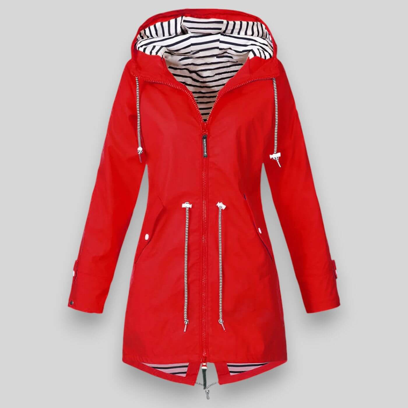 Women's Hooded Zip-Up Winter Jacket | Lena in Dark Blue - Juana Fashion