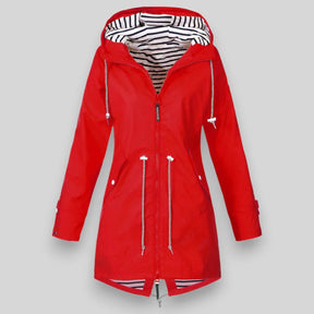 Women's Hooded Zip-Up Winter Jacket | Lena in Dark Blue - Juana Fashion