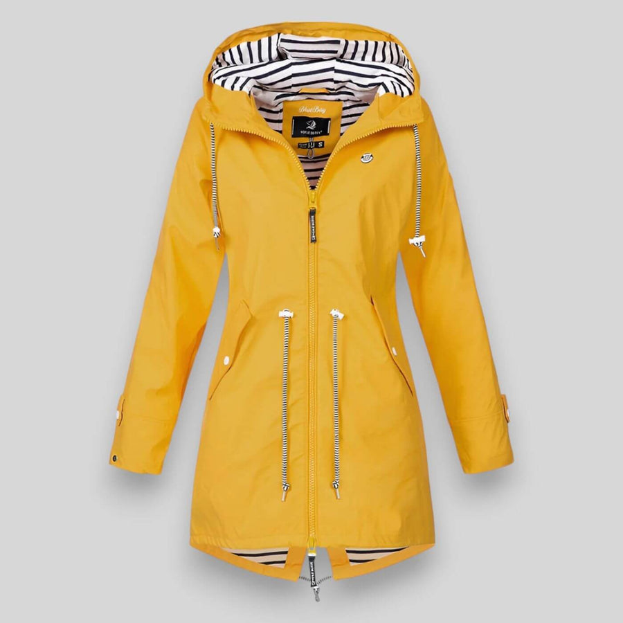 Women's Hooded Zip-Up Winter Jacket | Lena in Dark Blue - Juana Fashion