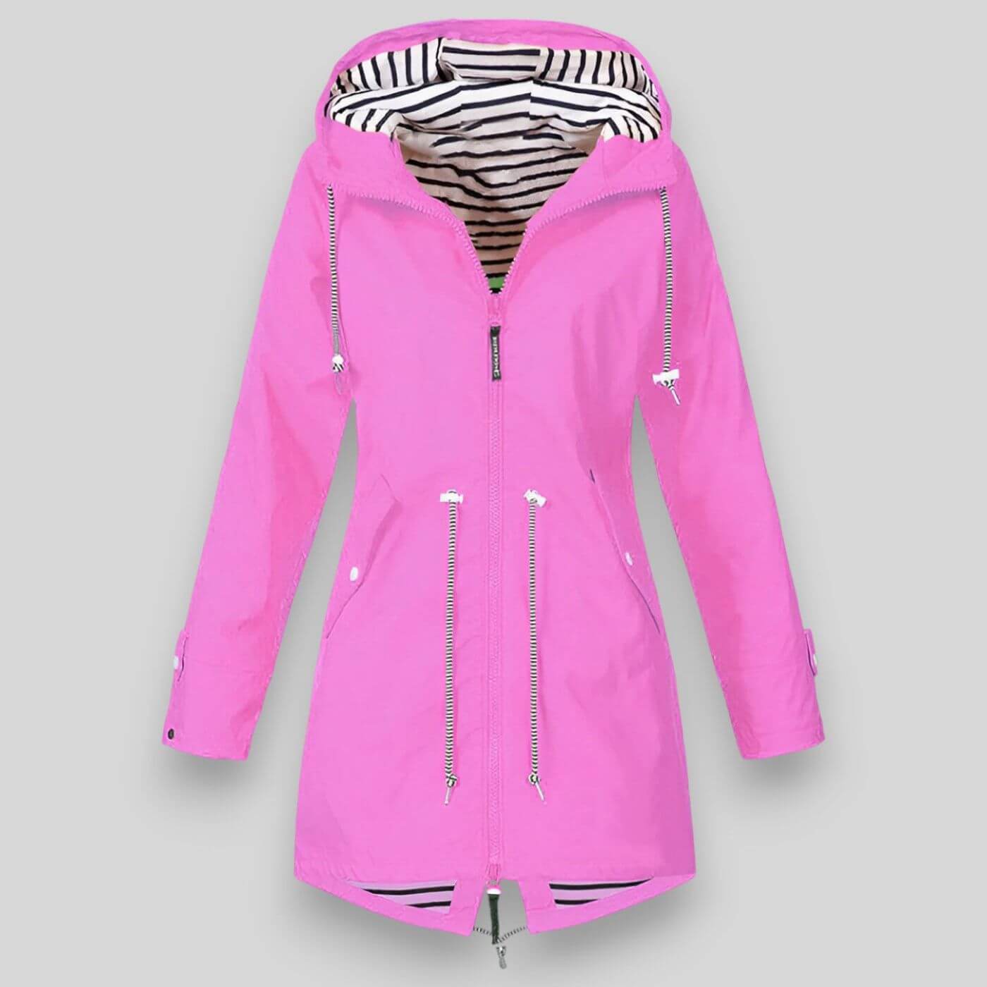 Women's Hooded Zip-Up Winter Jacket | Lena in Dark Blue - Juana Fashion
