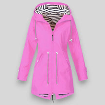 Women's Hooded Zip-Up Winter Jacket | Lena in Dark Blue - Juana Fashion