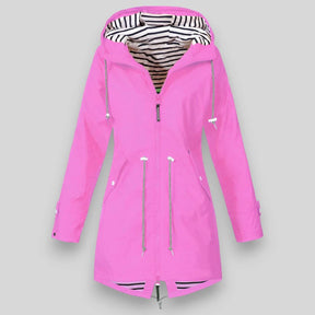 Women's Hooded Zip-Up Winter Jacket | Lena in Dark Blue - Juana Fashion