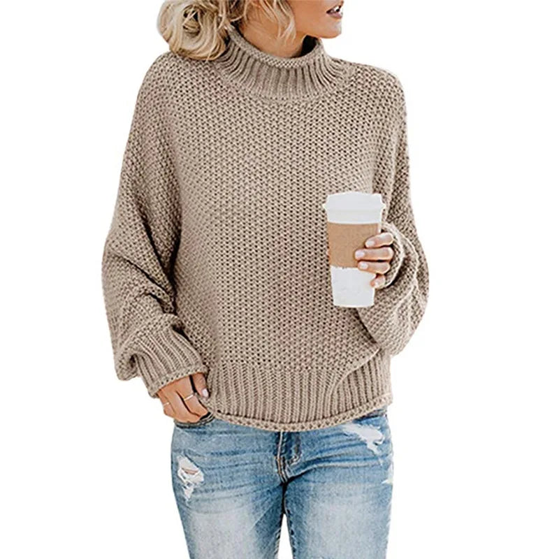 Women's Ribbed Turtleneck Sweater — View 5