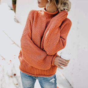 Women's Ribbed Turtleneck Sweater — View 1