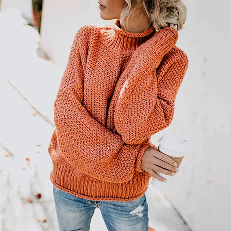 Women's Ribbed Turtleneck Sweater — View 1