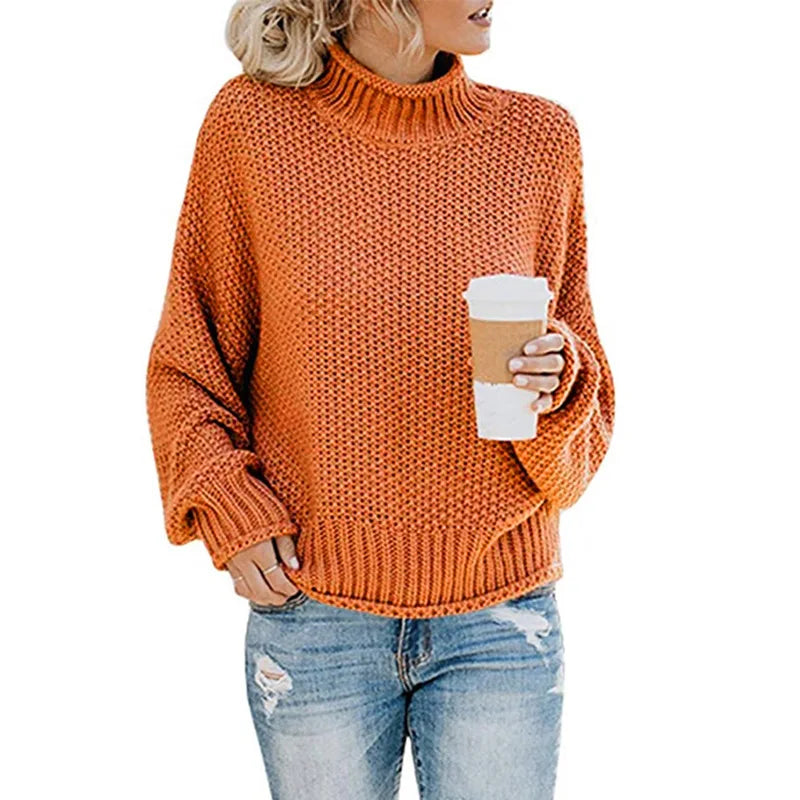 Women's Ribbed Turtleneck Sweater — View 3