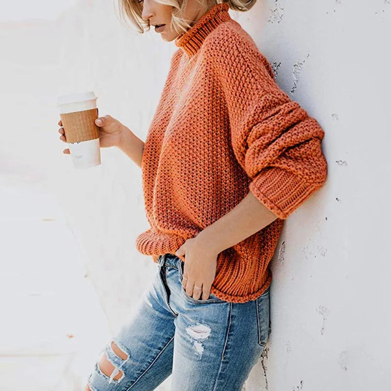 Women's Ribbed Turtleneck Sweater — View 4