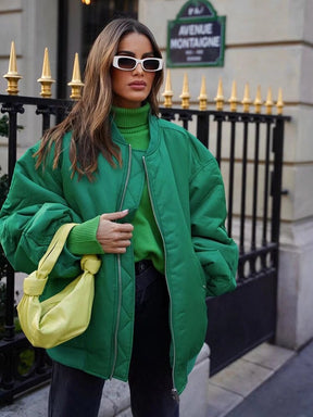 Women's Oversized Bomber Jacket — View 4