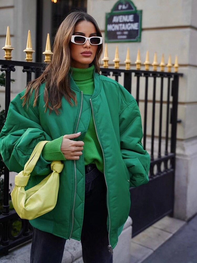 Women's Oversized Bomber Jacket — View 4