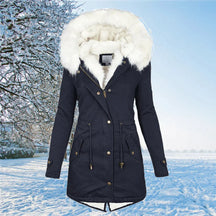 Women's Oversized Hooded Plus Size Parka Coat — View 5
