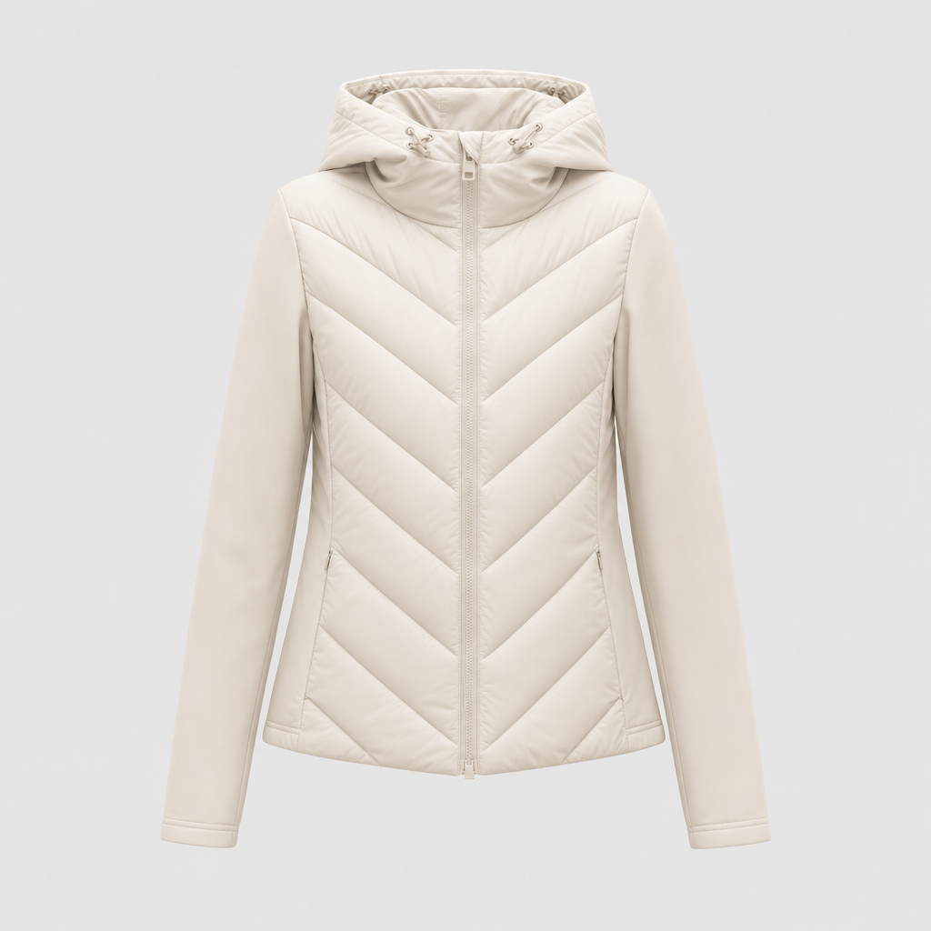 Women's Hooded Quilted Jacket | Marchmont in Brown - Juana Fashion