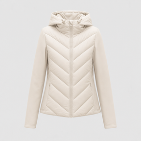 Women's Hooded Quilted Jacket | Marchmont in Brown - Juana Fashion
