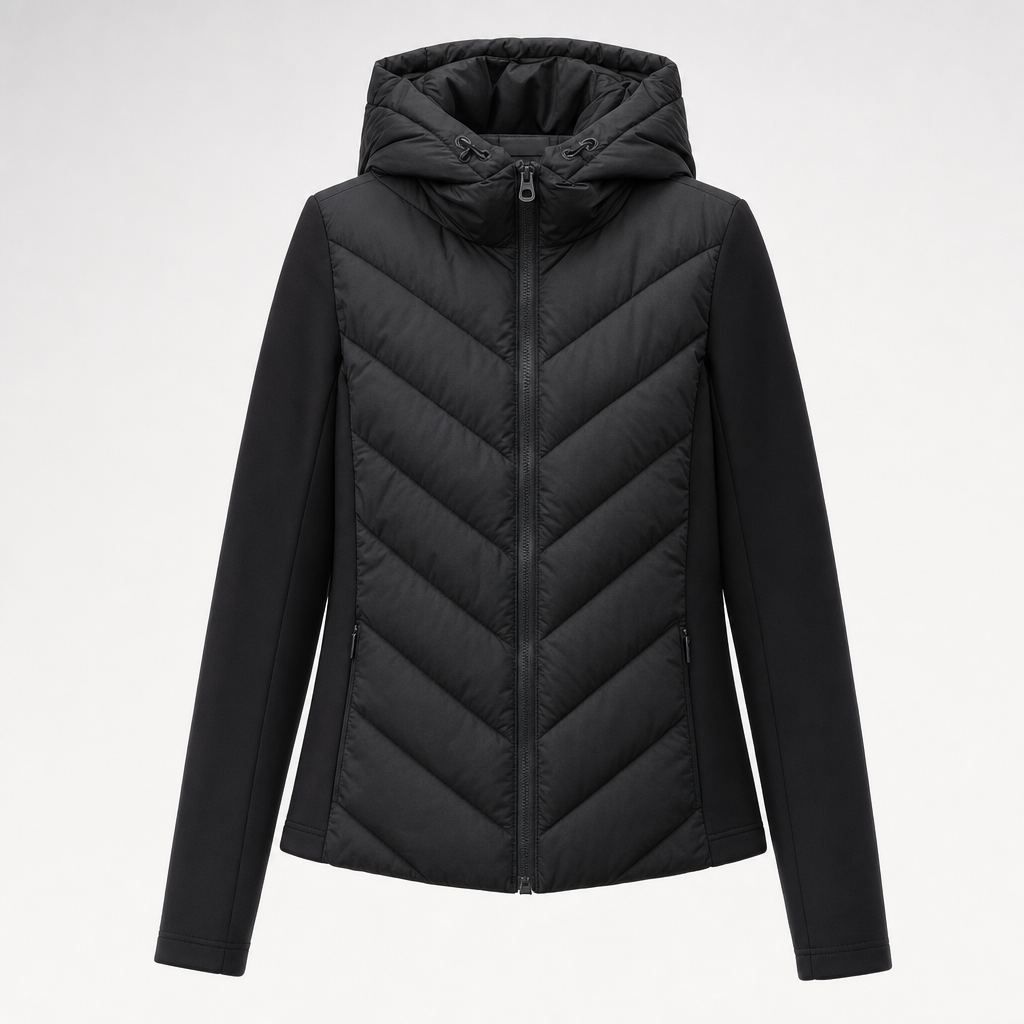 Women's Hooded Quilted Jacket | Marchmont in Black - Juana Fashion