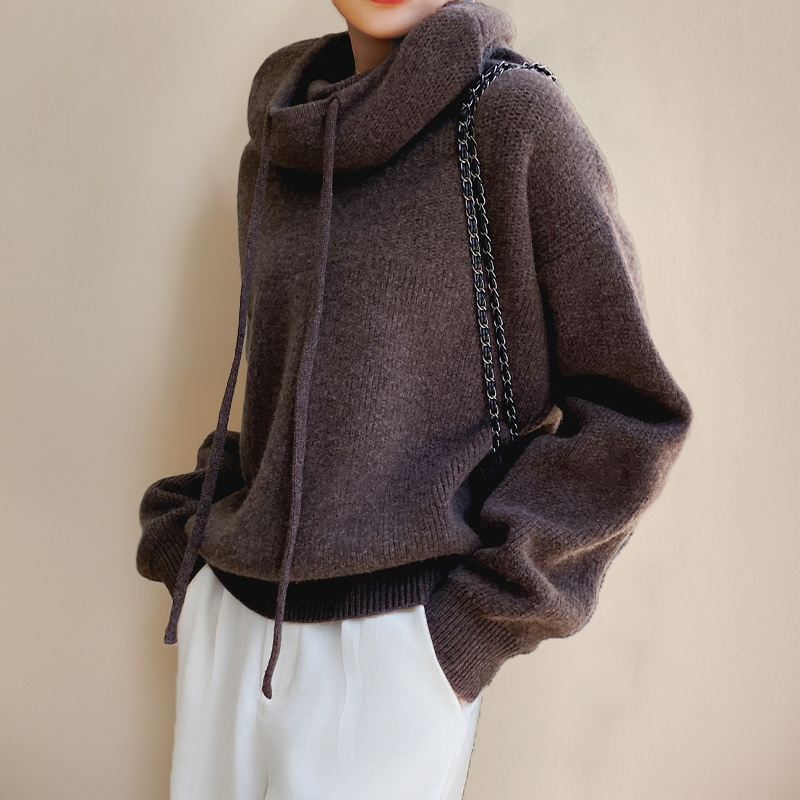 Women's Merino Wool Turtleneck Sweater — View 4
