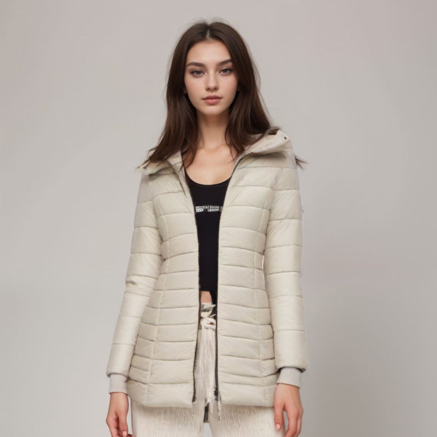 Women's Hooded Longline Coat — View 1