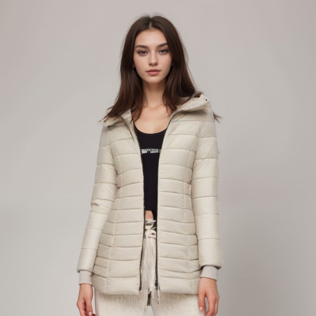 Women's Hooded Longline Coat — View 1