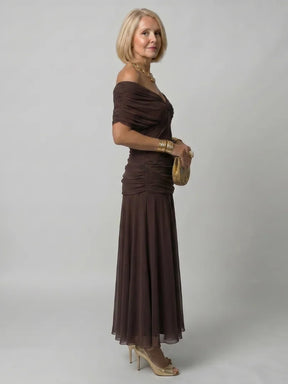 Women's Floral Ruched Maxi Wedding Guest Dress | Nicole