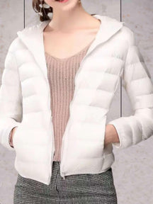 Women's Hooded Puffer Jacket — View 8