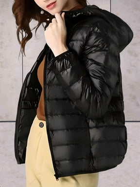 Women's Hooded Puffer Jacket — View 7
