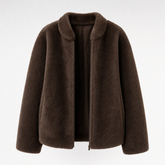 Women's Sherpa Fleece Jacket | Norwood in Chocolate - Juana Fashion
