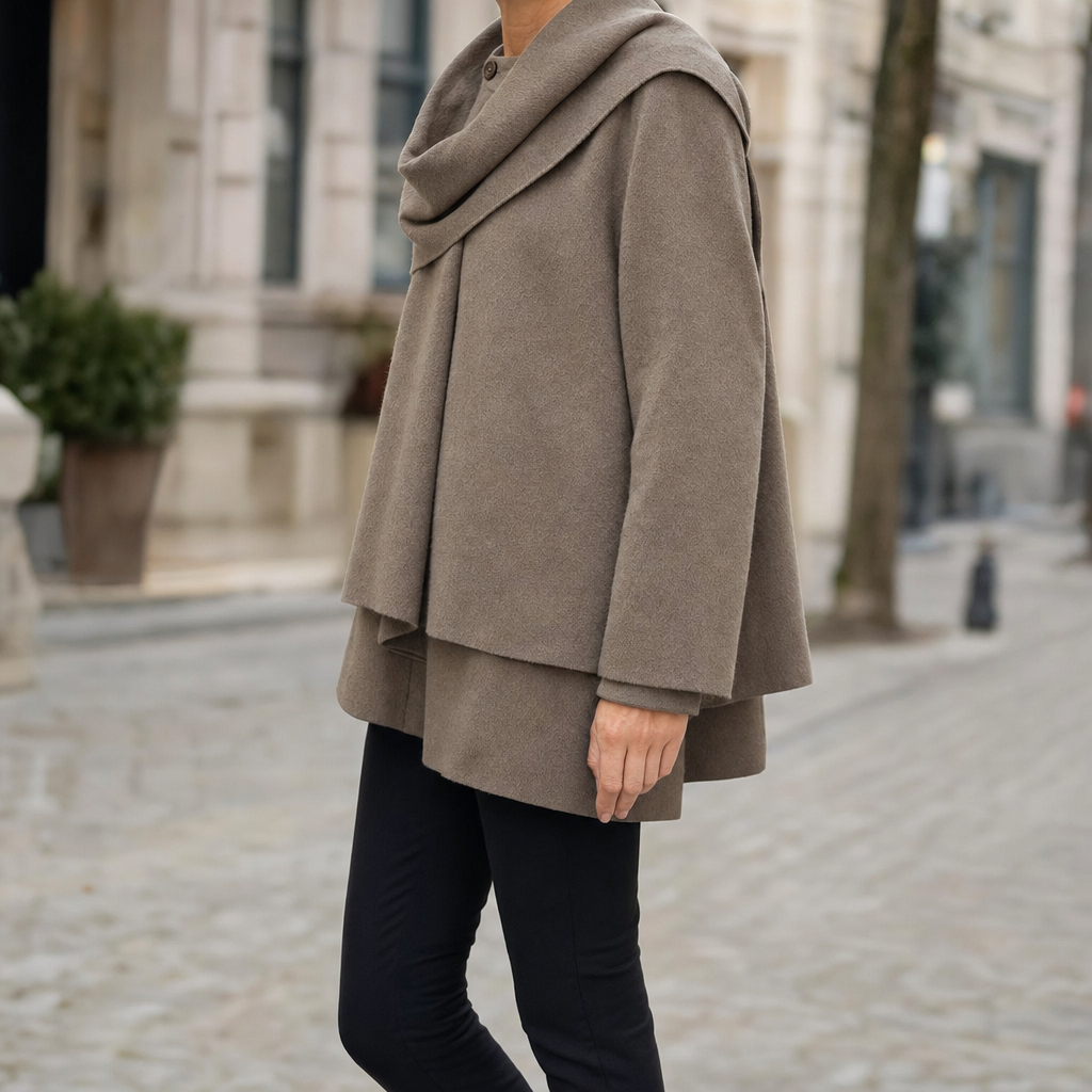 Women's Insulated Shawl-Collar Parka | Oakworth in Dark Khaki - Juana Fashion