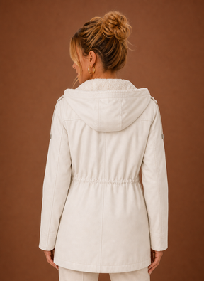 Women's Long Hooded Parka with Fleece Lining | Eleonora - Juana Fashion