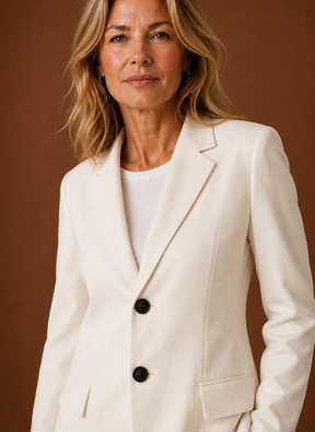 Women's Long Tailored Office Blazer | Daniela in Black - Juana Fashion