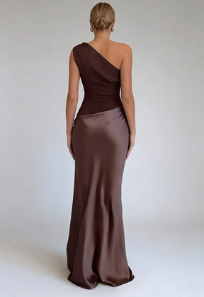 Women's One-Shoulder Maxi Wedding Guest Dress | Shirin