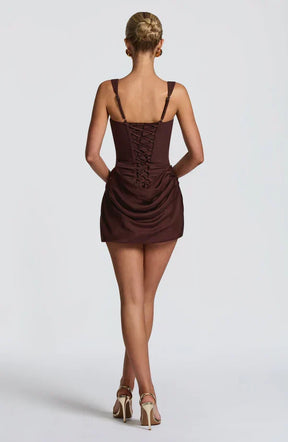 Women's Square-Neck Corset Mini Party Dress | Patricia