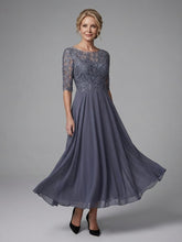 Women's Lace-Bodice Wedding Guest Dress | Penthea in Blue