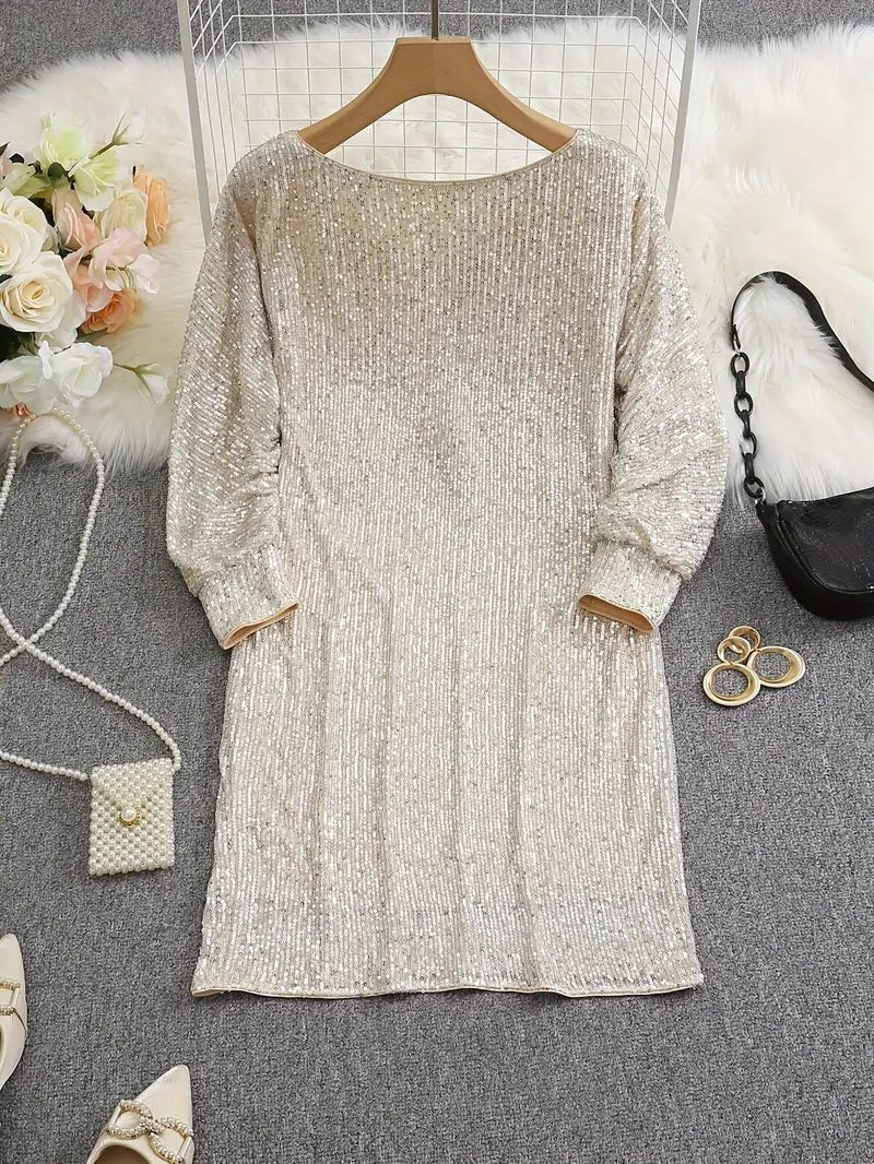 Women's Off-Shoulder Sequin Party Dress | Primrose