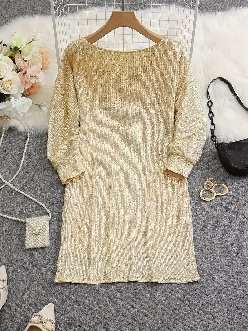 Women's Off-Shoulder Sequin Party Dress | Primrose