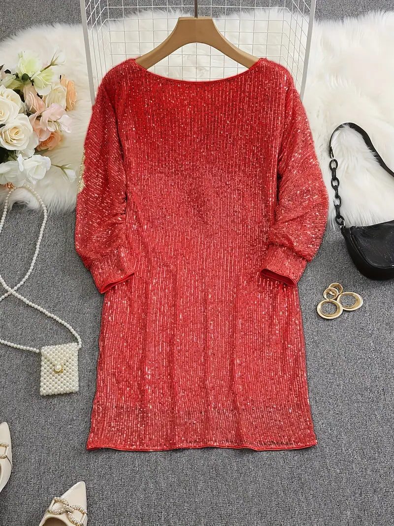 Women's Off-Shoulder Sequin Party Dress | Primrose
