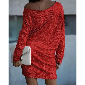 Women's Off-Shoulder Sequin Party Dress | Primrose